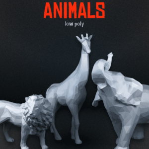 African Animals Low Poly