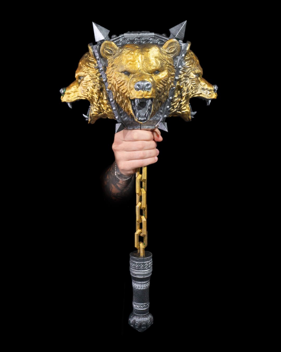 Bear’s Mighty Flail – 3D‑Printed Cosplay Prop Kit (Unpainted, Numbered Parts) - Image 5