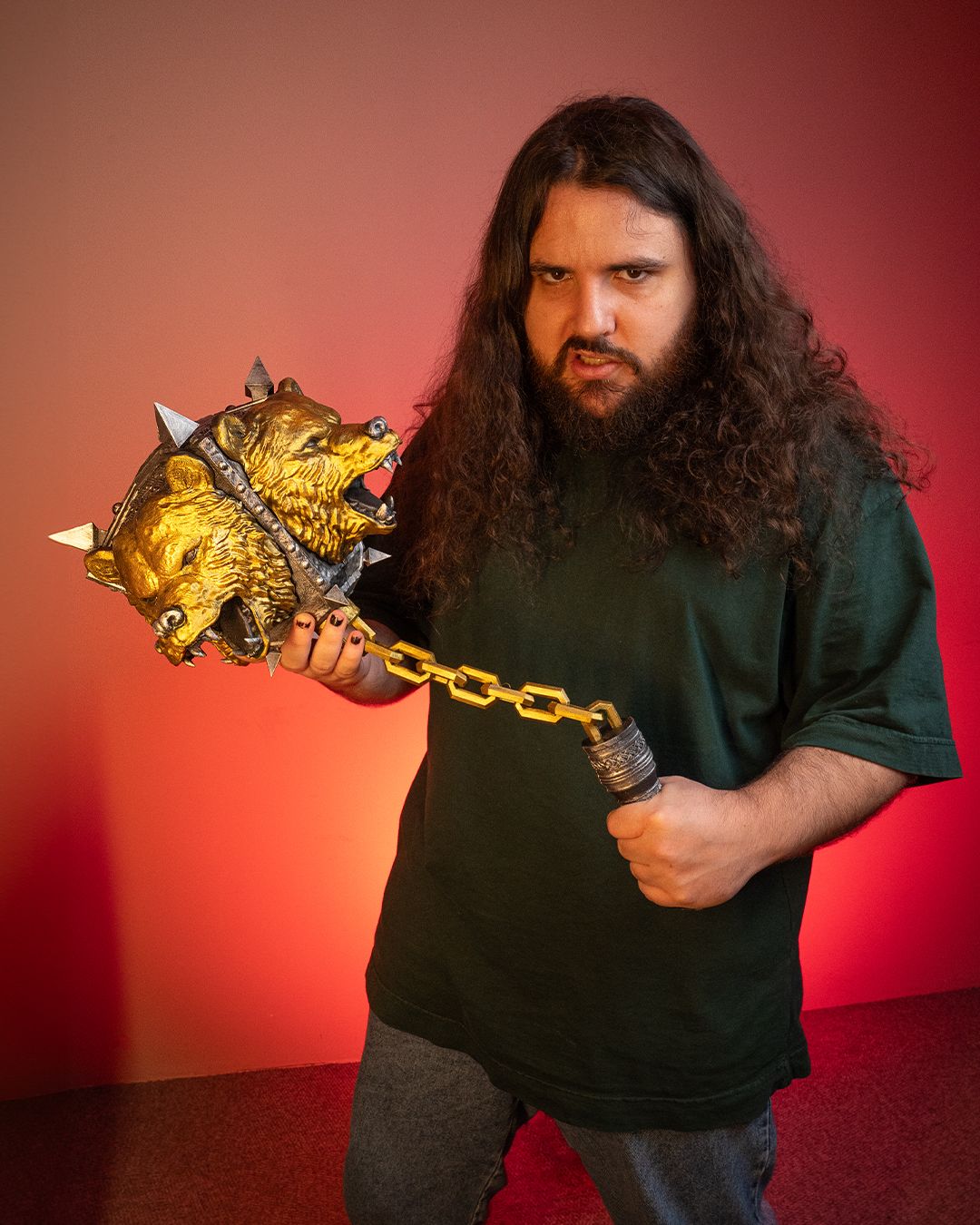 Bear’s Mighty Flail – 3D‑Printed Cosplay Prop Kit (Unpainted, Numbered Parts) - Image 2