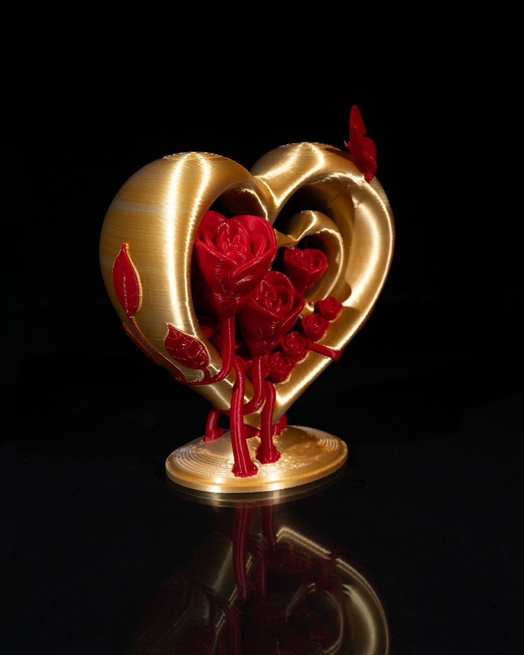 Koza Heart and Roses Ornament - Image 2
