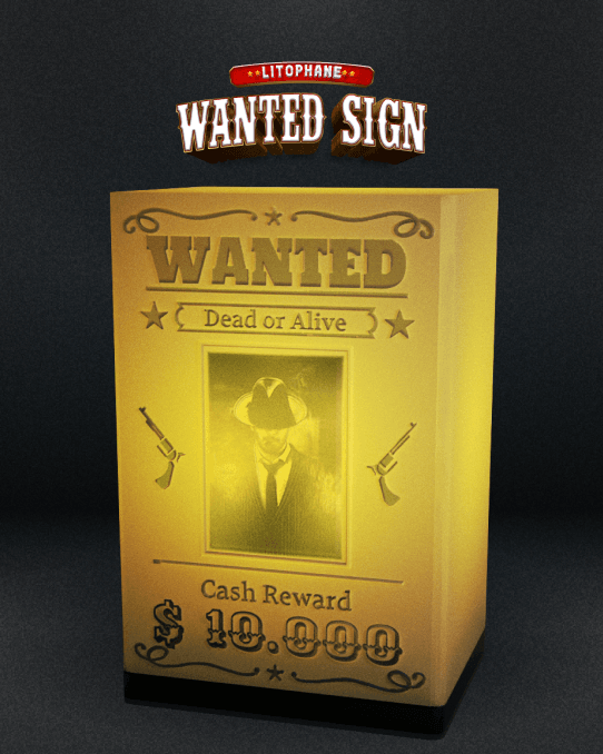 Placa de Aviso Lithophane