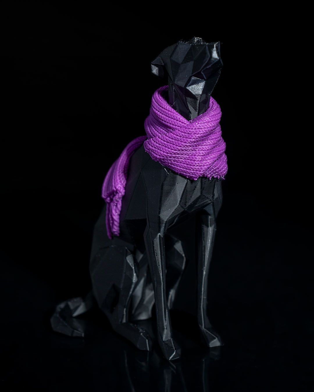 3D printed figurine features Milly the Whippet wearing a charming scarf - Image 6