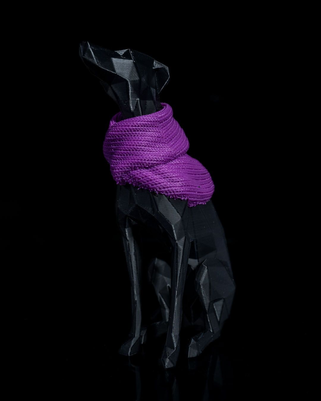3D printed figurine features Milly the Whippet wearing a charming scarf - Image 3
