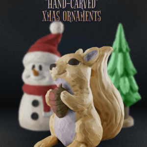 “Hand-Carved” Xmas Ornaments