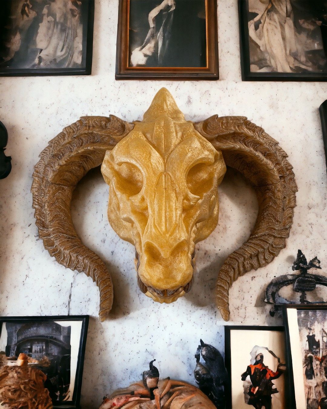 Gold Dragon Skull - Image 3