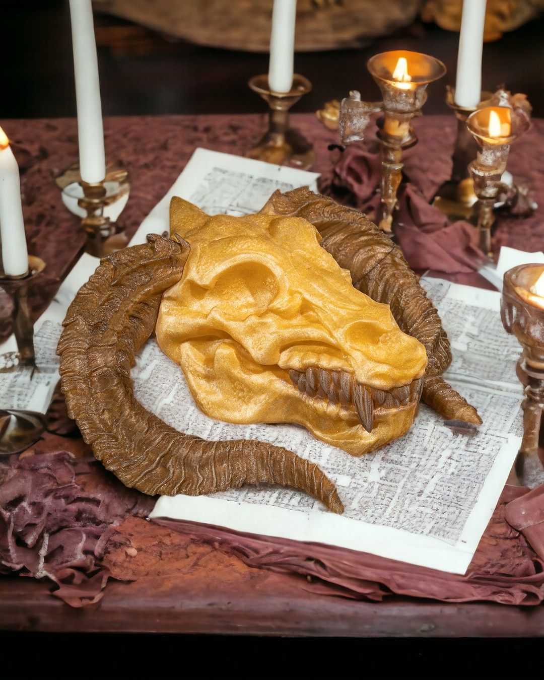 Gold Dragon Skull - Image 4