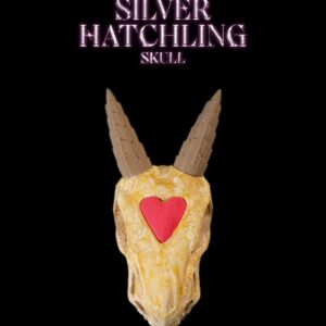 Silver Hatchling Skull