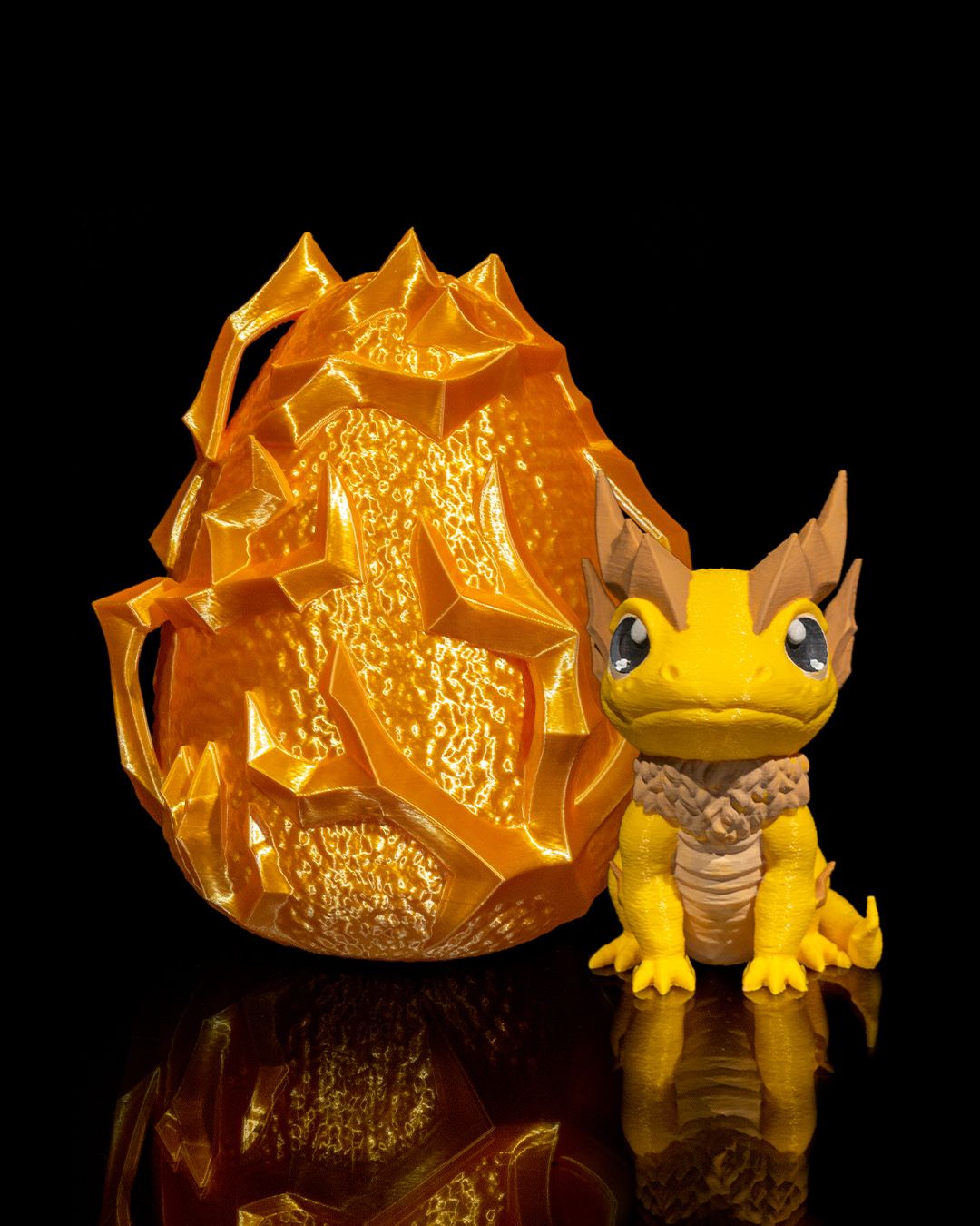 3D Printed Baby Lightning Dragon & Egg – Electrifying Hatchling Collectible - Image 4