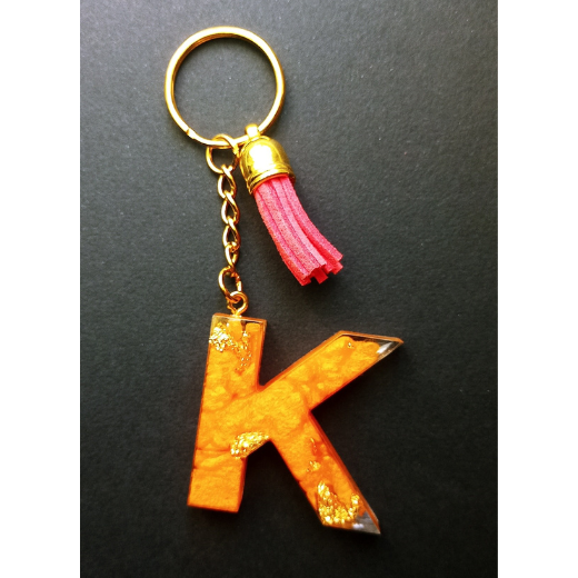 Atslēgu Piekariņš "K" - oranžs