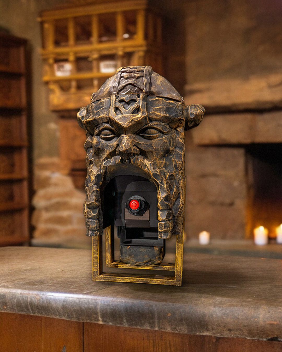 Viking Carved Wine Bag Dispenser - Image 3