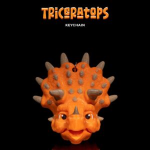 Articulated Triceratops Keychain