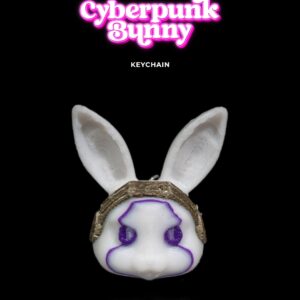 Cyberpunk Bunny Keychain