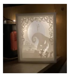 Nightmare Before Christmas Jack Skellington and Sally Light Box - Image 2