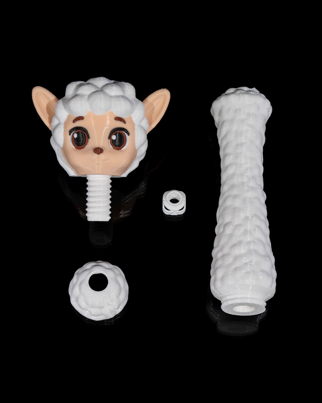 3D Printed Peasheepful Kit Yarn Bowl and Hook Case - Image 7