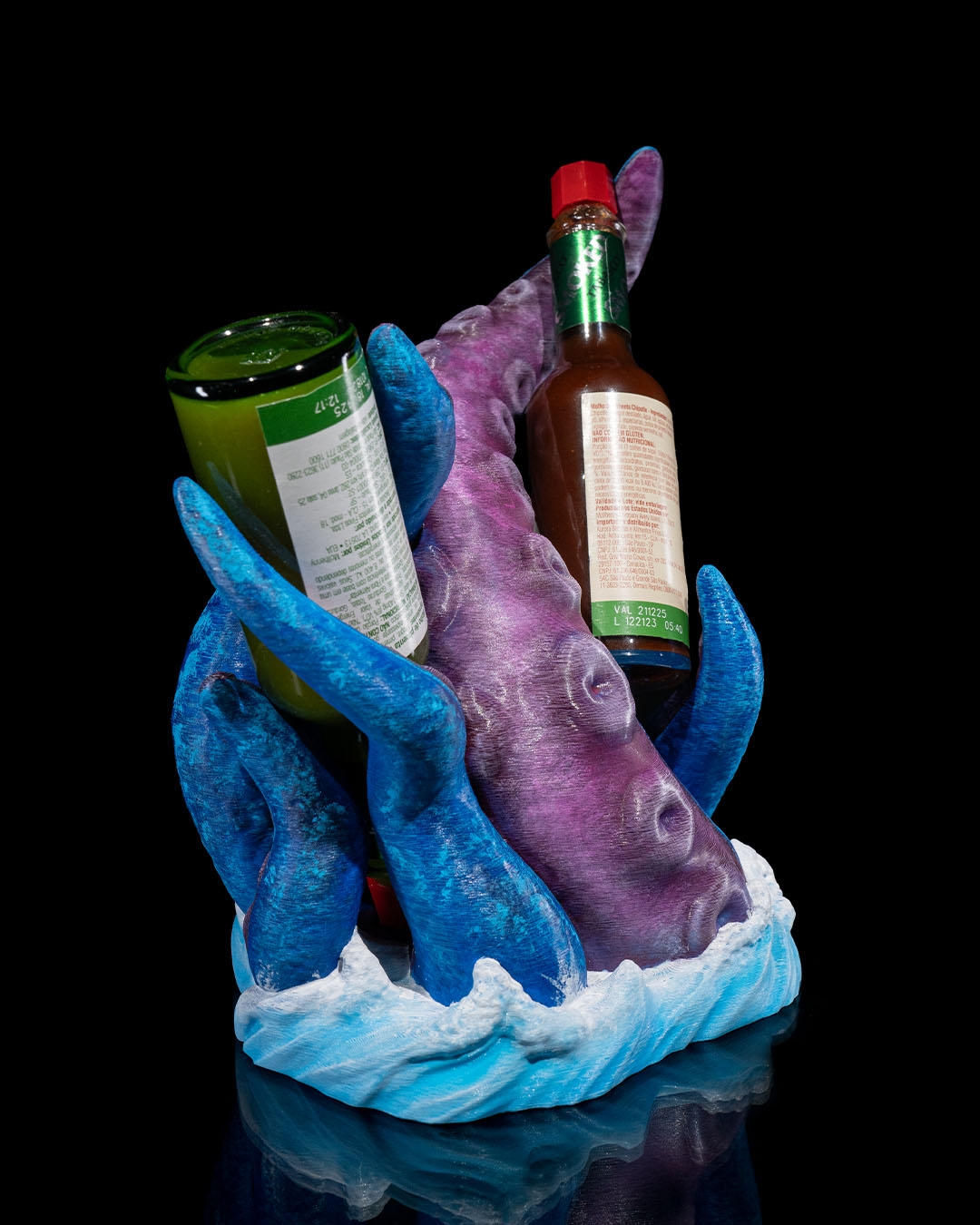 Suporte Pimenta Tabasco Polvo Design na impressora 3D - Pulpo Rojo Tabasco Holder - Image 4