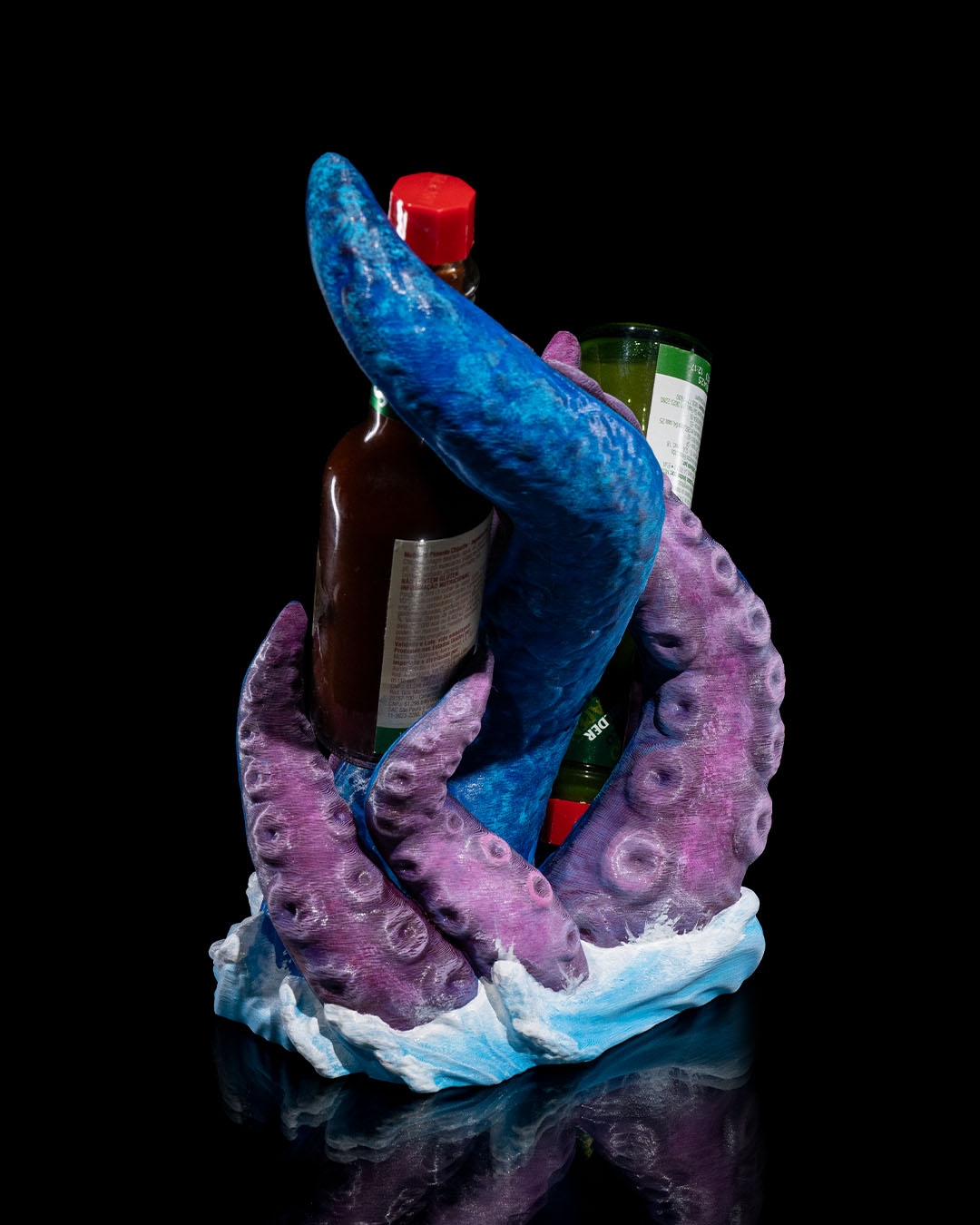 Suporte Pimenta Tabasco Polvo Design na impressora 3D - Pulpo Rojo Tabasco Holder - Image 6