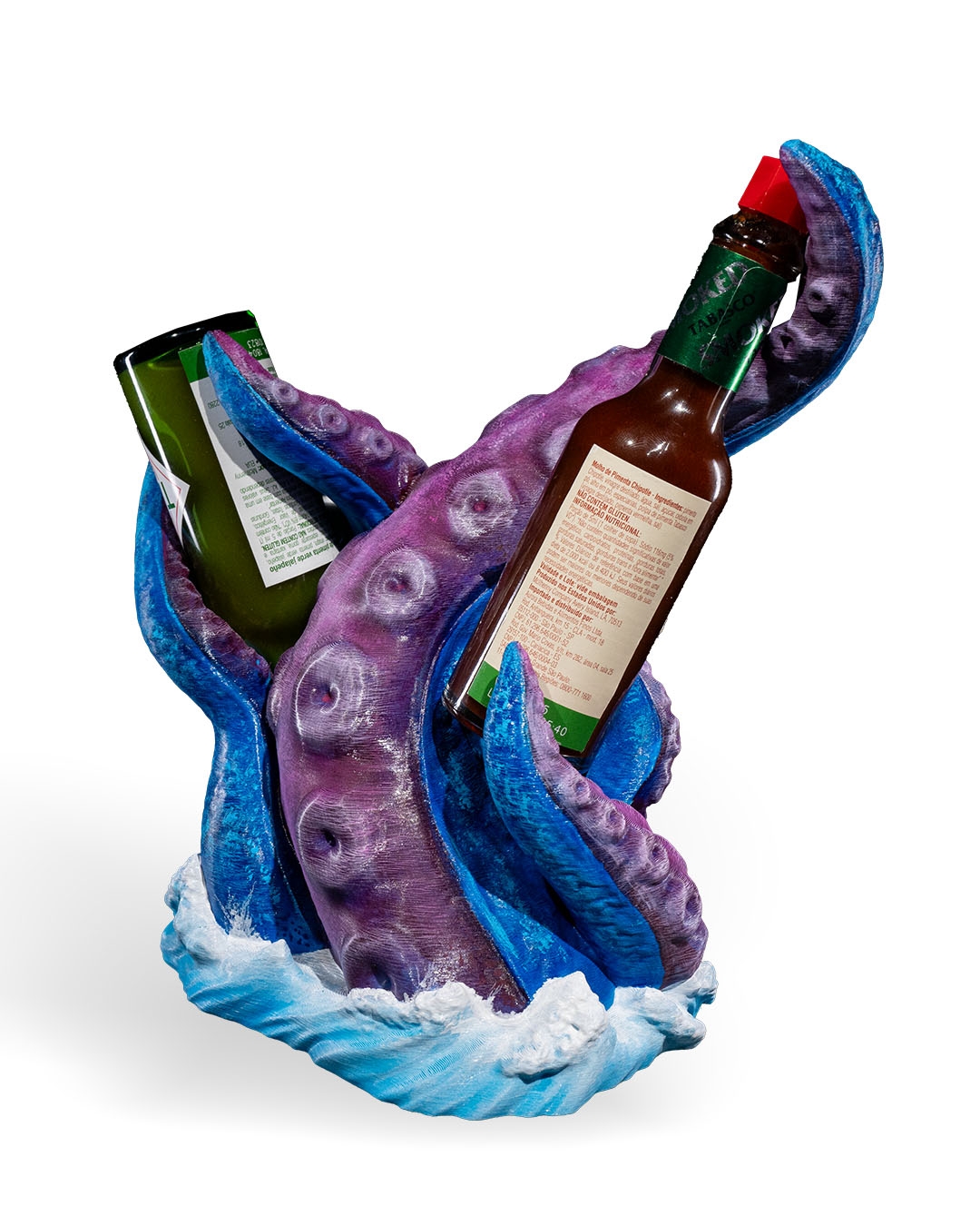 Suporte Pimenta Tabasco Polvo Design na impressora 3D - Pulpo Rojo Tabasco Holder - Image 10