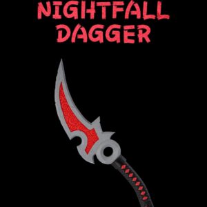 Nightfall Dagger (Unpainted) – 3D Printed Fantasy Prop & Display