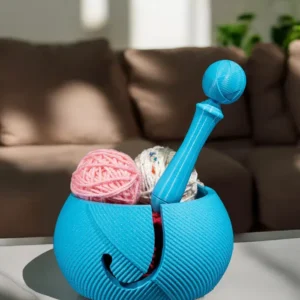 Organizador de crochê – Pull the Strings Yarn Bowl and Hook Case