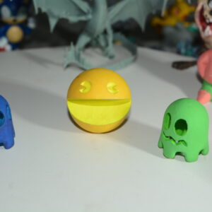 🌟 Miniatura Neon do Pac-Man e Fantasmas: Brilho Incrível e Nostalgia em Resina! 🌟