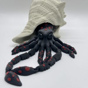 Sky the Squid - Black and Red