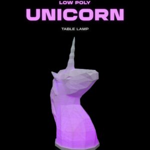 Low Poly Unicorn Table Lamp