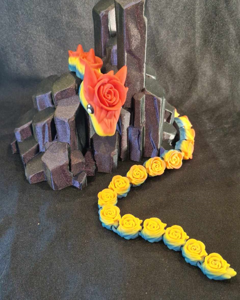 Serpent rose articulé - Image 2