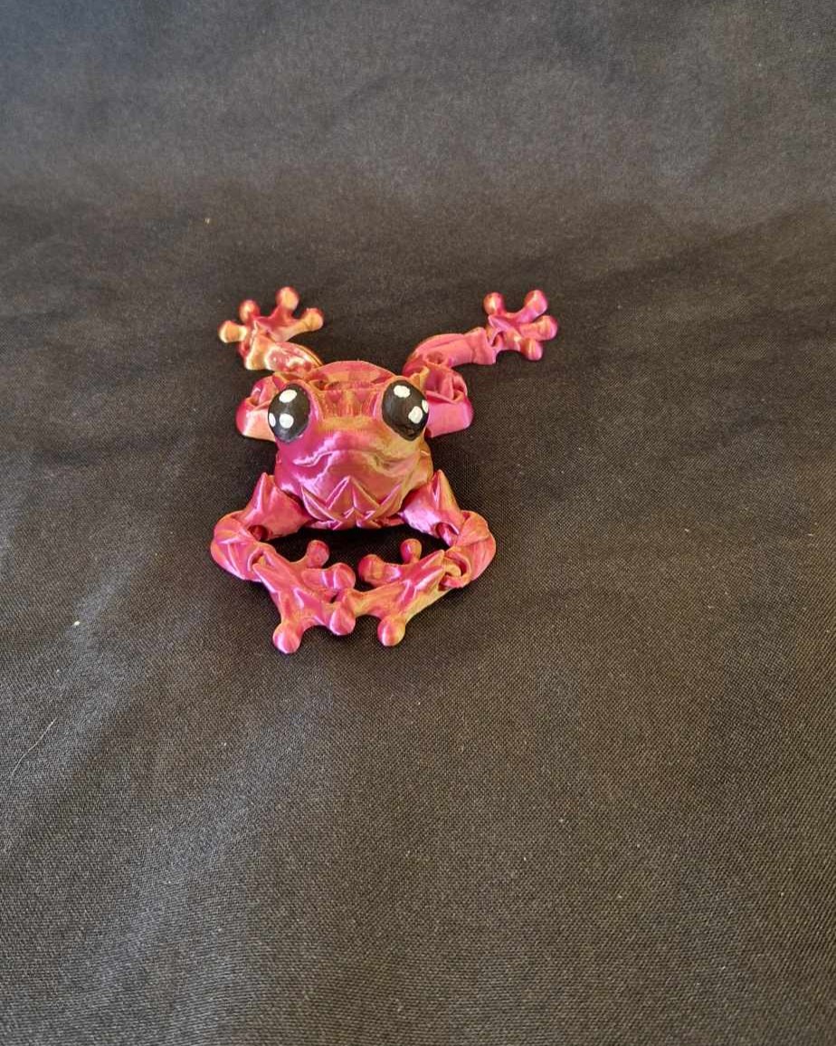 Grenouille rose articulée