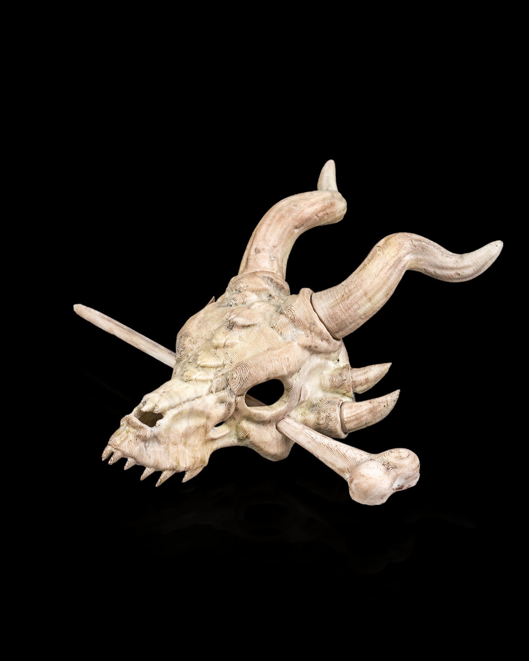 Bone Trophy Hair Pin | 3D Printed Fantasy Warrior Accessory - Image 4