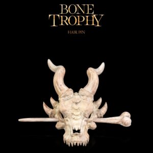 Bone Trophy Hair Pin | 3D Printed Fantasy Warrior Accessory