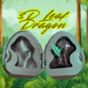 3D Printed Baby Leaf Dragon & Egg – Enchanted Forest Hatchling Collectible