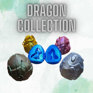 3D Printed Elemental Baby Dragon Set & Eggs – Complete Fantasy Hatchling Collection