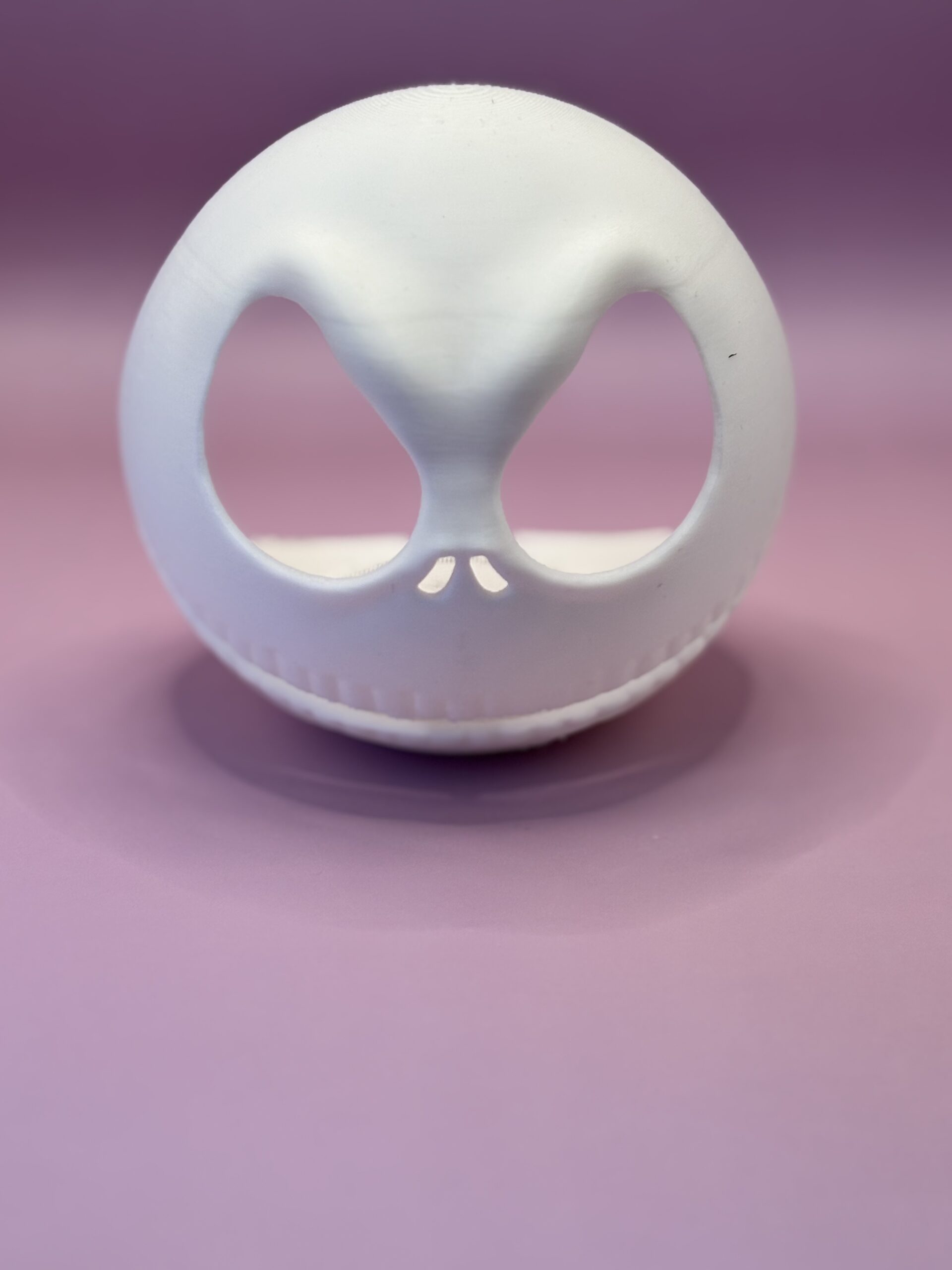 3D printed Skellington mask for Alexa