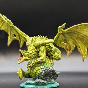 Green Dragon guarding egg