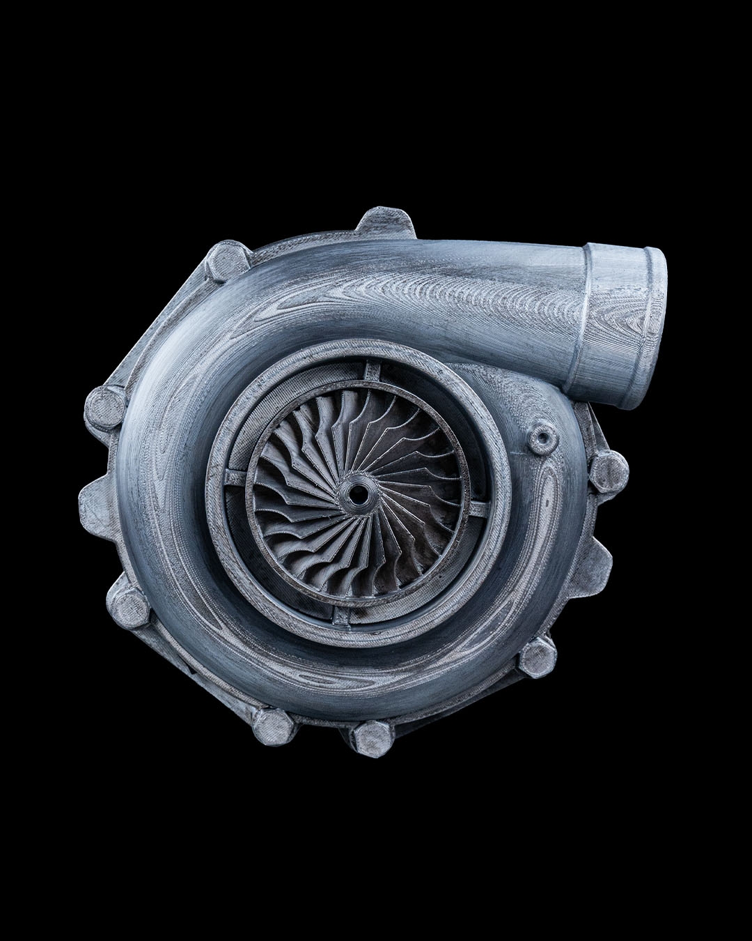 Turbocharger Flame Lamp – 3D Printed Car Turbo Desk Light, Industrial Auto-Inspired Night Lamp, Gearhead Gift, 21cm LED Flame Effect Decor - Image 3