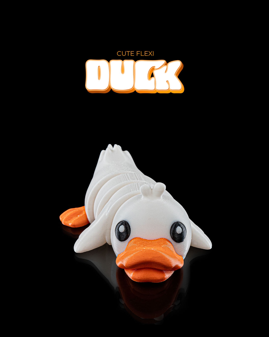 Cute Flexi Duck Keychain