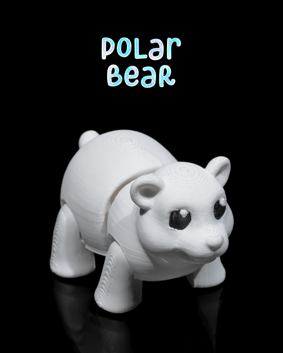 Tiny Polar Bear Keychain