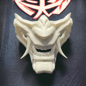 Majin Mempo Mask - 3D Printed Décor, Costume, Cosplay