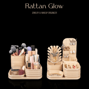 Rattan Glow - Jewelry & Makeup Organizer