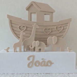 Nome Personalizável - Decoração de Berçário Arca de Noé