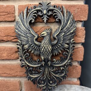 Phoenix Wall Decor Hand Painted Finish