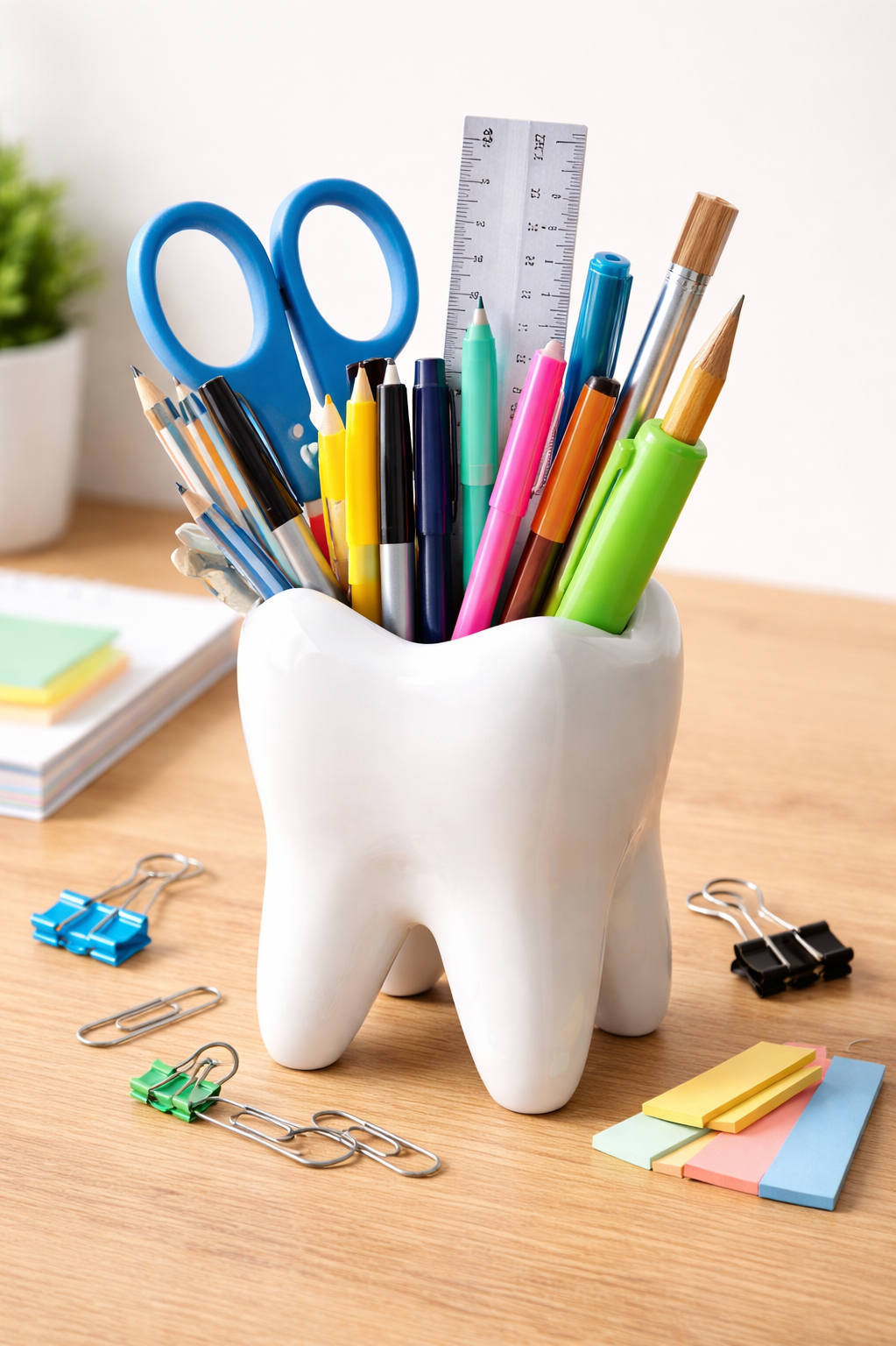 Porta objeto em formato de dente