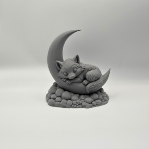 Sleepy Wolf on the Moon